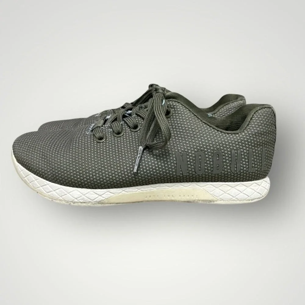 NOBULL Trainer Women‎ 7.5 Olive Green SuperFabric Cross Training Shoes Sneakers